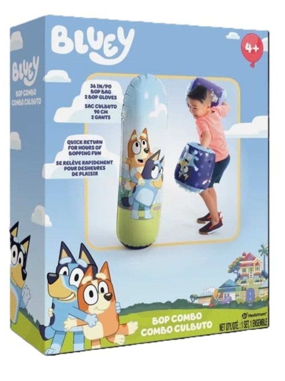 BLUEY BOP COMBO Inflatable Bluey Bop and Gloves - NEW
